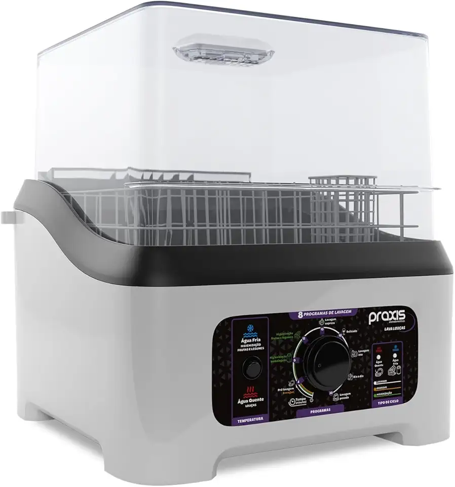 Praxis Lava Louça Portátil 3L 8 Programas de Lavagem 127v Branca
