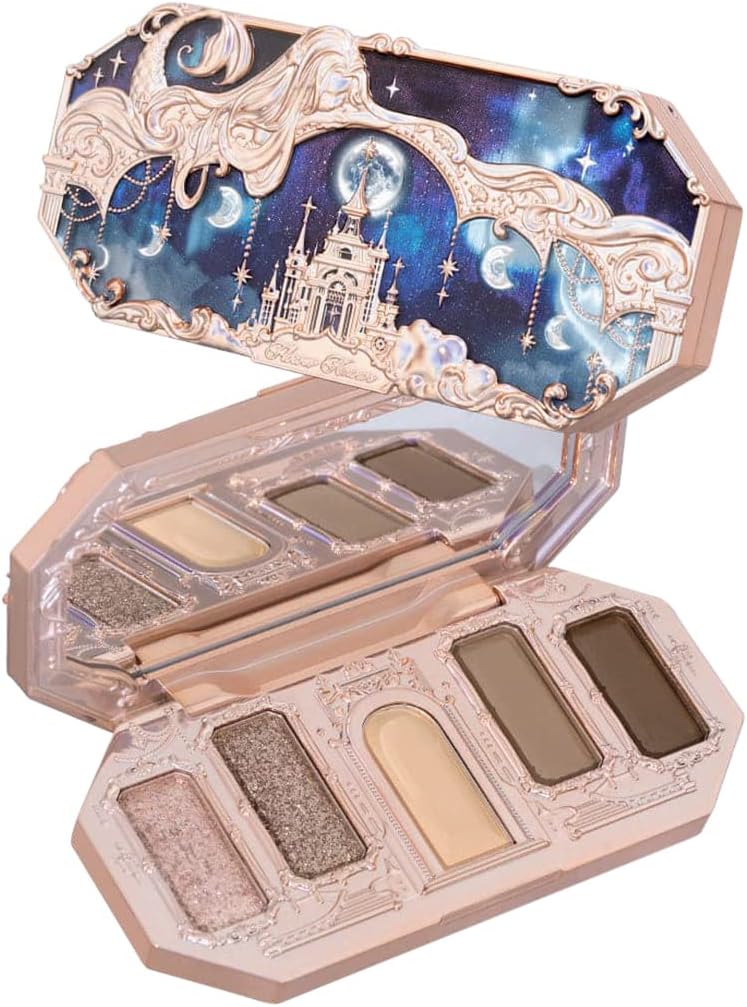 Flower Knows Moonlight Mermaid Five-Color Jewelry Eyeshadow Palette 6.3g (01 Stellar Sand)