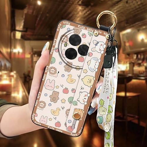 Phone Case Compatible with TCL NxtPaper60 Ultra, Shockproof Lanyard Dirt-resistant Protective Anti-knock Design Durable Wrist St