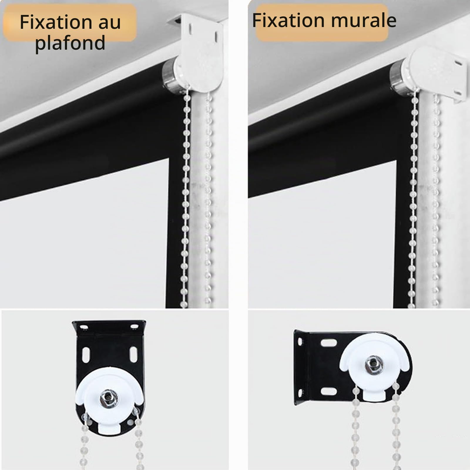 Ecran De Projection TV Et Home Cinema 60/72 Pouces, Toile Écran Videoprojecteur Enroulable Deroulant Manuel, 4k HD Ecran Videoprojecteur - Plafond/Mural, Formats 4:3/16:9, Vision 160º(4:3 60")