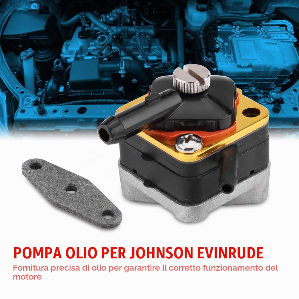 pompa benzina motore evinrude 15 cv + 18-7350 Pompa carburante, pompa di trasferimento carburante elettrica universale, pompa carburante olio auto e guarnizione 6 CV 8 CV 9,9 CV 15 CV Carburatore, Joh