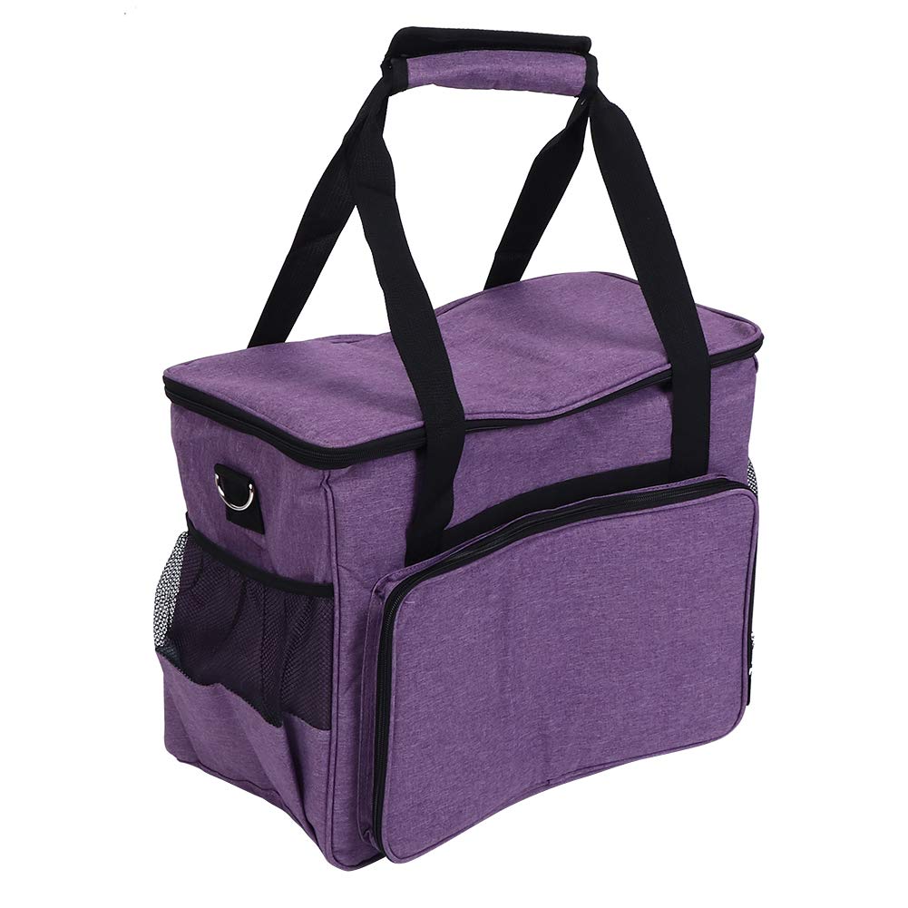 Haofy Funda Antipolvo para Máquina de Coser, Tela Oxford 600D Impermeable, Bolsa de Almacenamiento Multifuncional para Viajes y Uso Doméstico (Purple)
