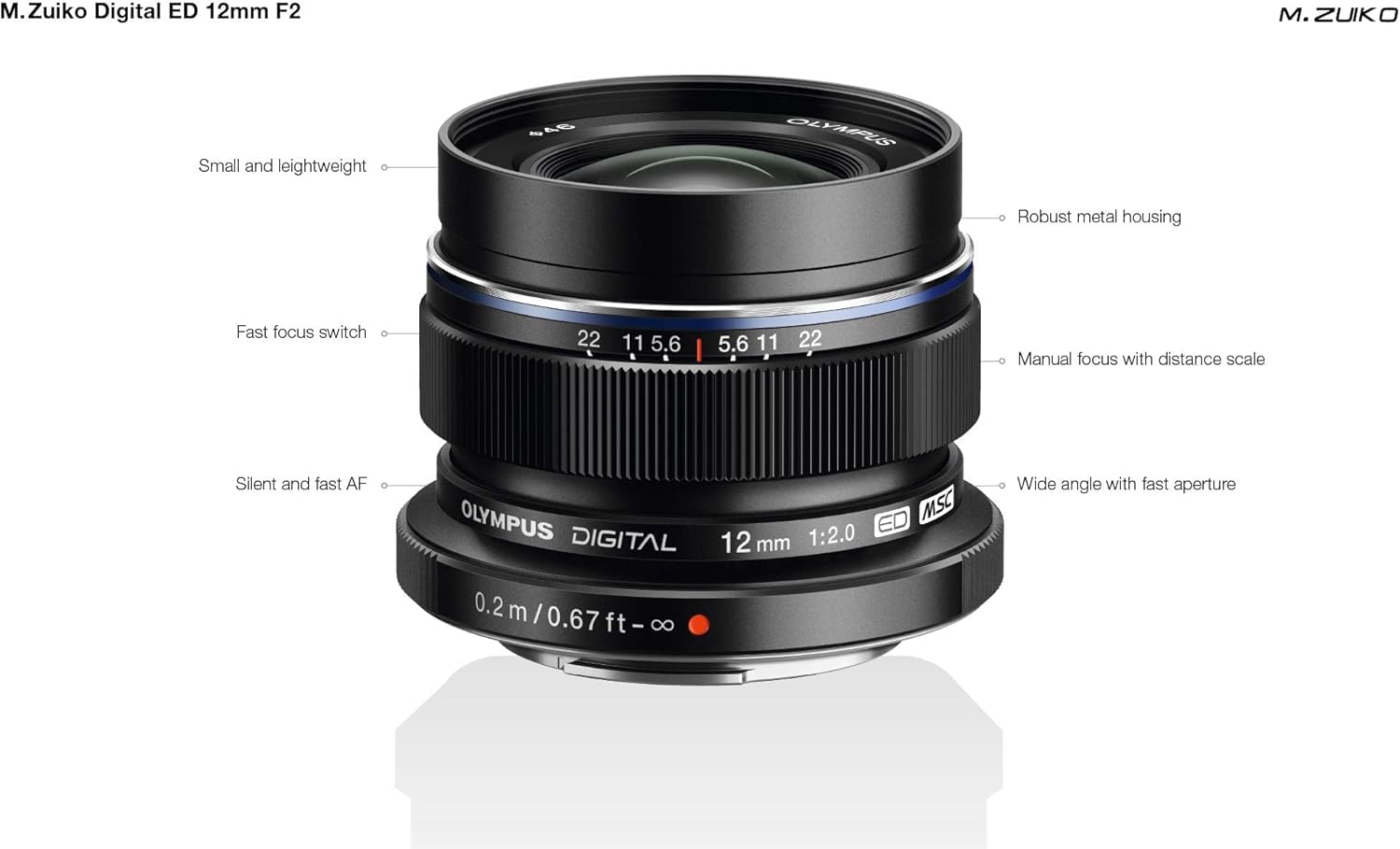 Amazon.com : OM SYSTEM OLYMPUS M.zuiko Digital Ed 12mm F2.0 Lens