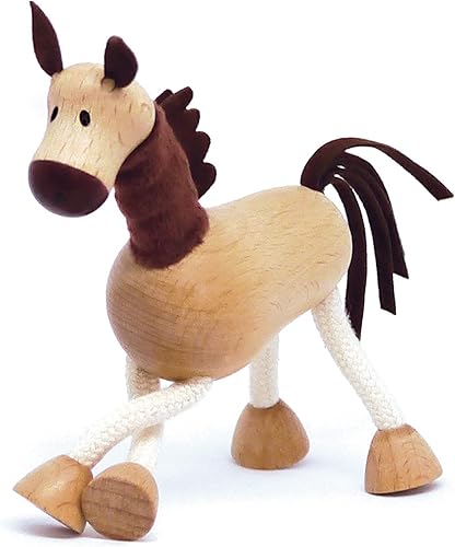 Miniatura 5 de Anamalz Juguete de madera para perros pequeños, divertido y posable para el aprendizaje temprano, Montessori y STEM, madera natural lisa, niños y