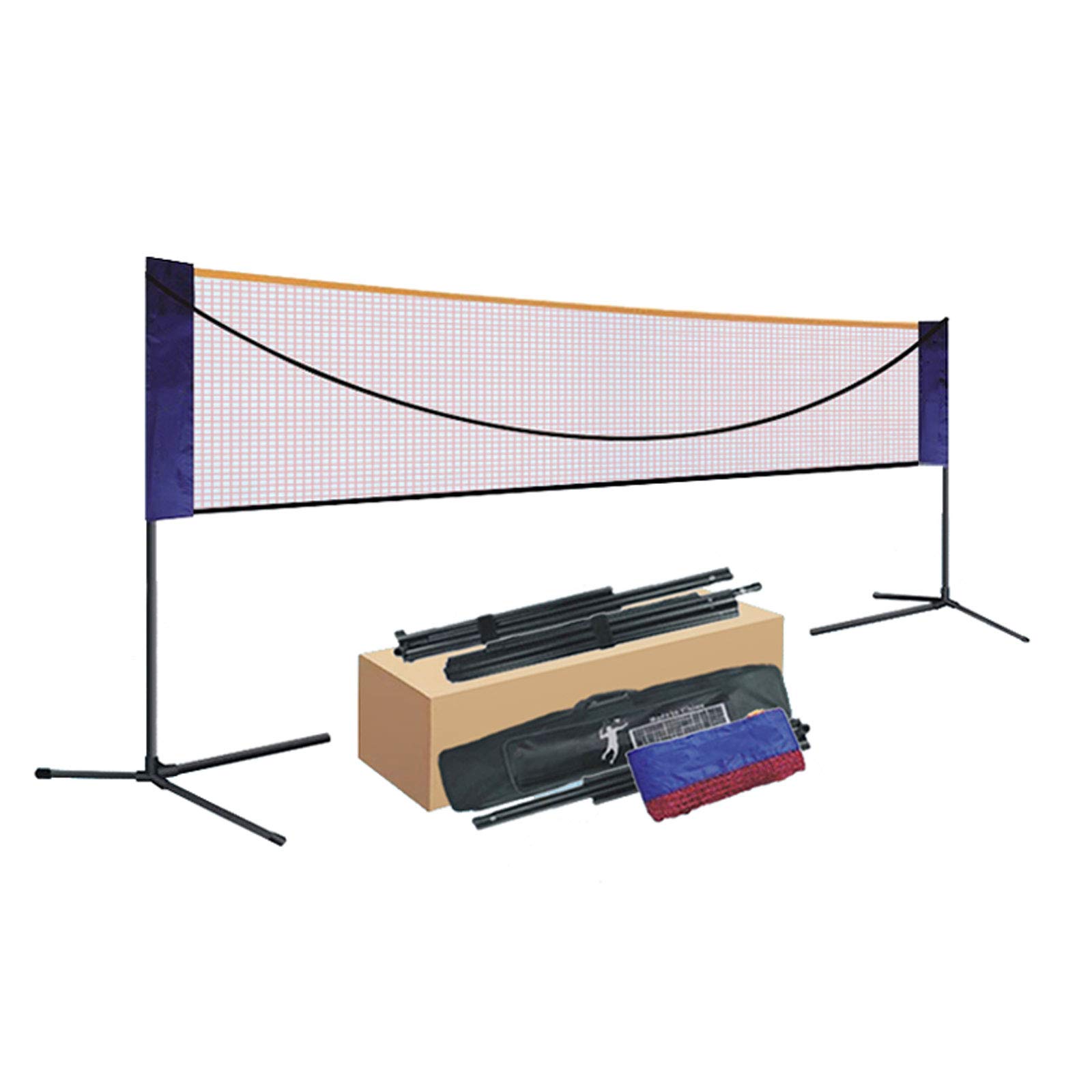 APOE Rete da Badminton Portatile, Rete Pallavolo da Giardino, Rete da Volano e Tennis Portatile con Supporto Regolabile in Altezza e Sacca Per Trasporto, 3.1m/4.2m/5.1m