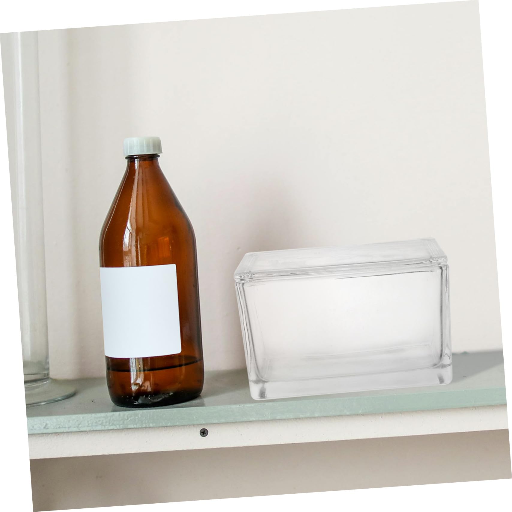 Garneck Transparenter Glas färbecylinder mit Konkaven Objektträgern Wiederverwendbar und Bruchsicher Flexibler Ständer für Stehende und Liegende Anwendung Großer Fassungsvermögen für