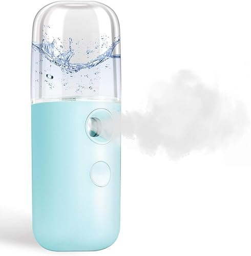 Miniatura 10 de GIVERARE Nano vaporizador facial práctico mini Mister rociador de niebla recargable por USB tanque de agua visual de 10fl oz hidratante e hidratante