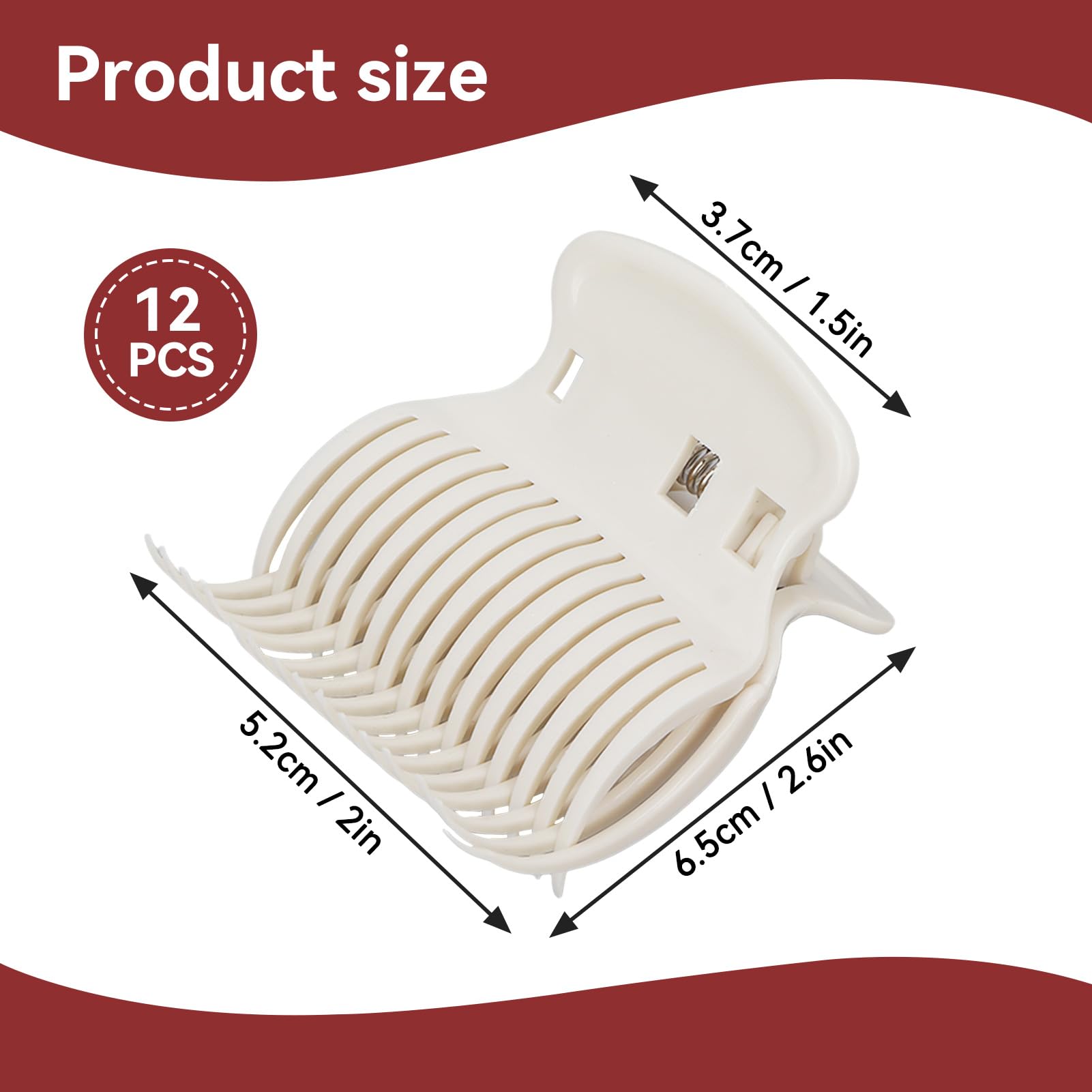 Agatige 12 PCS Hot Roller Clips, Hair Curler Claw Clips - Image 4