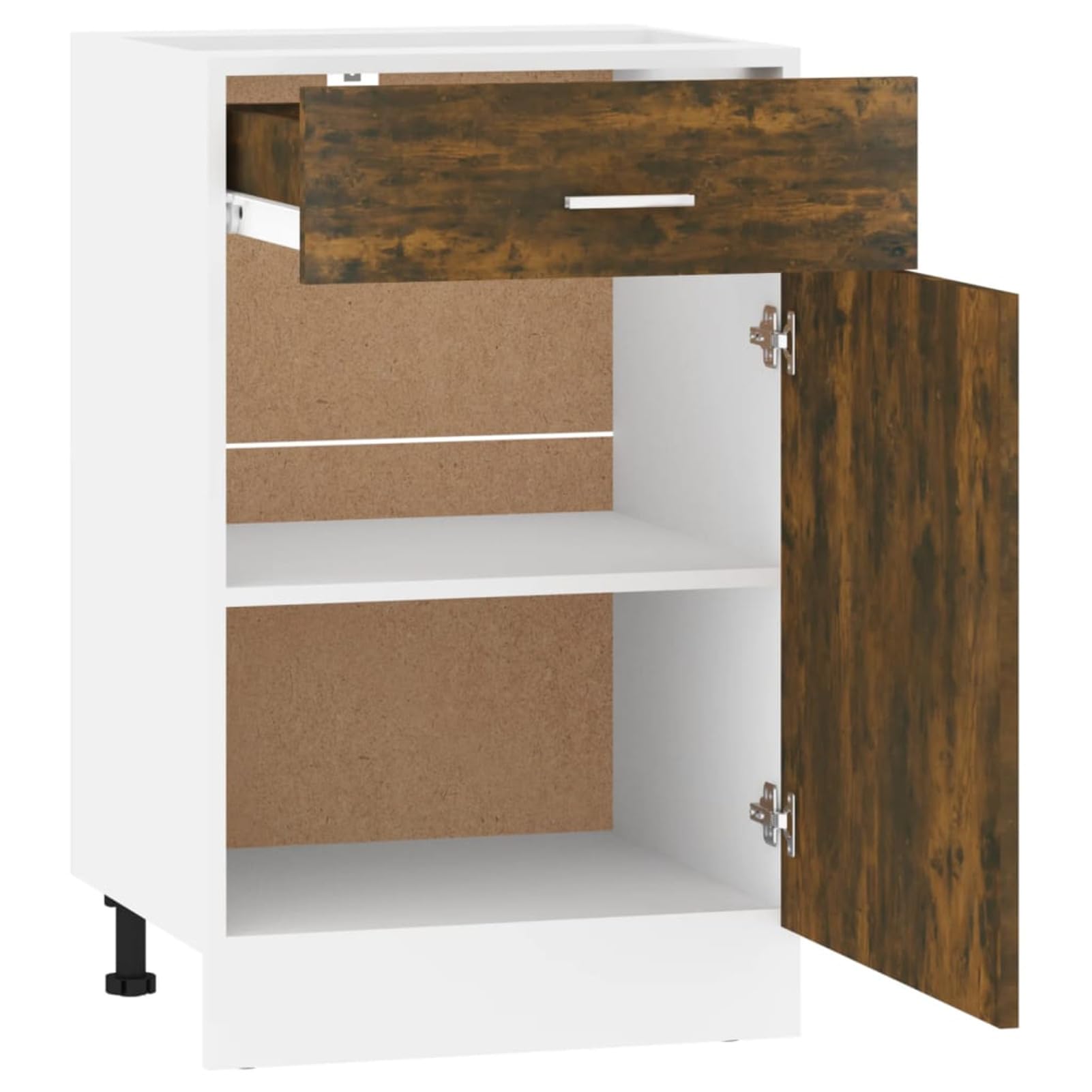 Unterschrank mit Schublade Räuchereiche 50x46x81,5 cm Küchenschrank, Küchenunterschrank, Unterschrank Küche, Küchenmöbel, Miniküche, Spülschrank