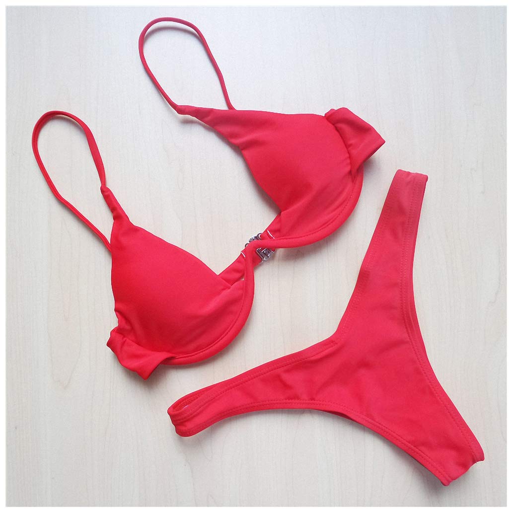Womens Bikini V-Bar Under Wired Two-Piece V Shape Wire V439