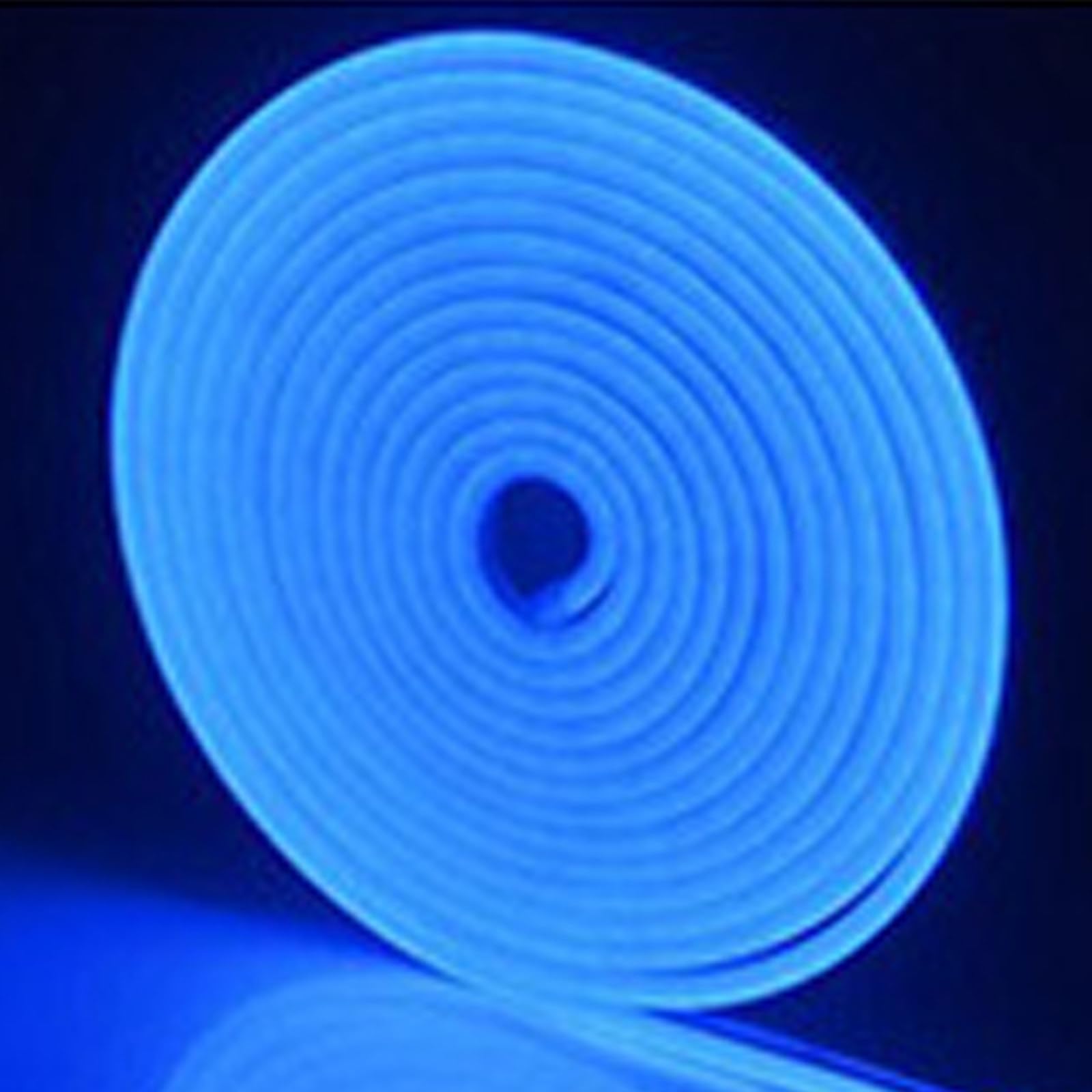 Tira de luz LED, Cuerda de luz de neón de 5m/10m, Tira de luz de neón de 120 LED/m, Tiras de LED Flexibles de Gel de sílice Impermeables 24V 2835,10M-Blue