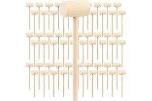 DEAYOU Mini Wooden Hammers for Fathers Day Chocolate Molds
