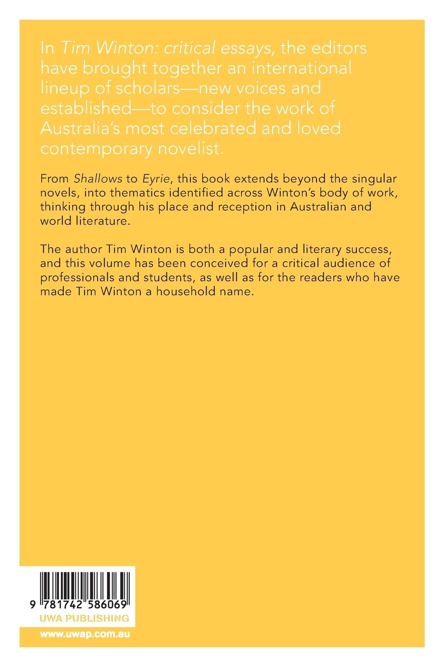 Tim Winton: Critical Essays