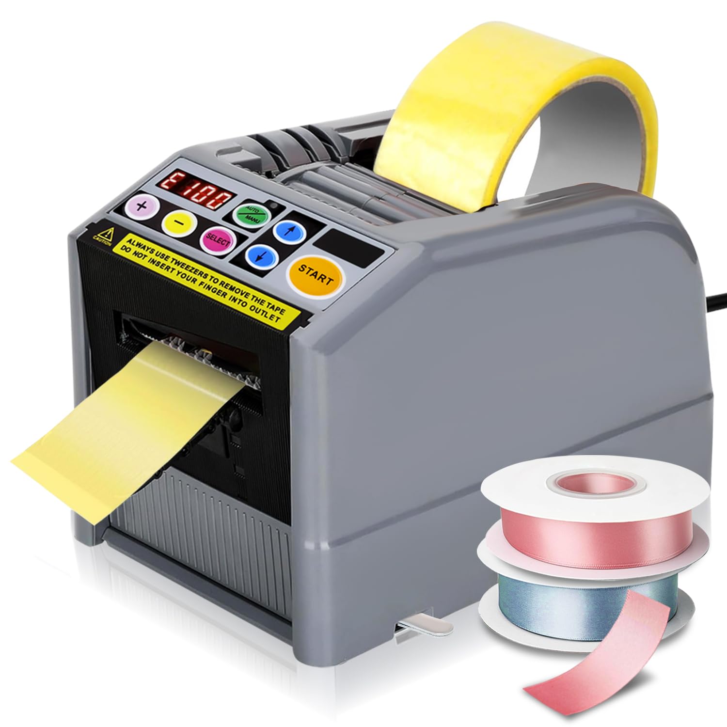 Macchina da taglio a nastro, dispenser automatico di nastro da taglio 6-60 mm larghezza 999 mm lunghezza massima di taglio, macchina da taglio elettrica per ufficio, spedizioni, aziende, uso domestico