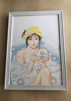 シティーハンター　新規描き下ろし色紙風イラストボード　額装品  天使の涙　北条司 映画シティーハンター 入場者特典第1弾「描き下ろしイラスト色紙