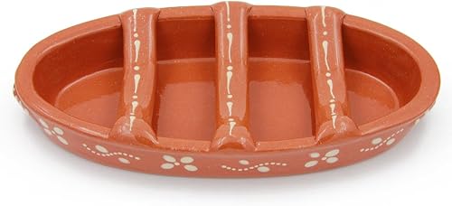 Asador tradicional de salchichas de terracota de arcilla portuguesa N 2 mediano