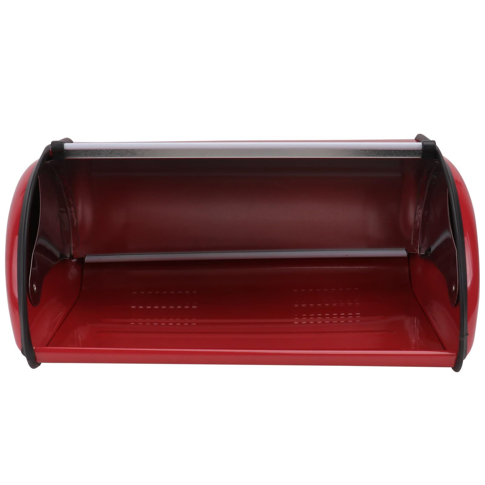 TOPBATHY Caja de Pan de Metal Pequeña Vintage para Cocina, Roja