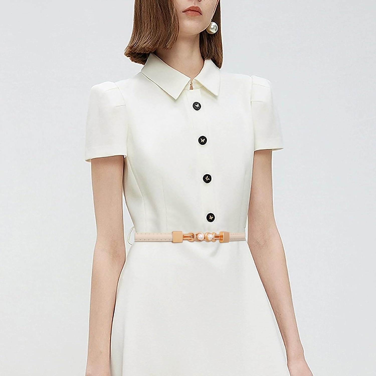 Adjustable Belts for Womens Skinny Waist Belt with Alloy Buckle for Dresse Jeans Belt - Image 4