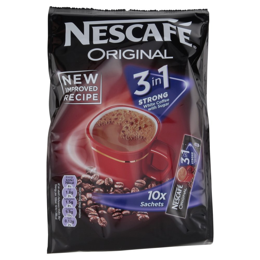 Nescaf? 3 w 1 oryginalny Strong 18 g 10 saszetek (opakowanie 9, łącznie 90 saszetek)