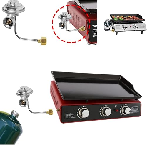 Miniatura 4 de MCAMPAS Regulador de parrilla de gas – Reemplazo de válvula de tanque de propano de una libra de baja presión para parrillas portátiles y planchas