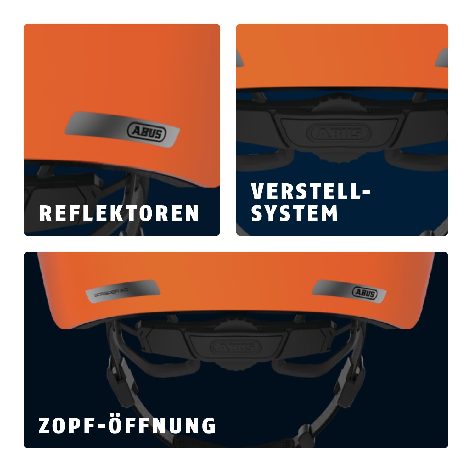 ABUS Stadthelm Scraper 3.0 - Robuster Hartschalen-Fahrradhelm