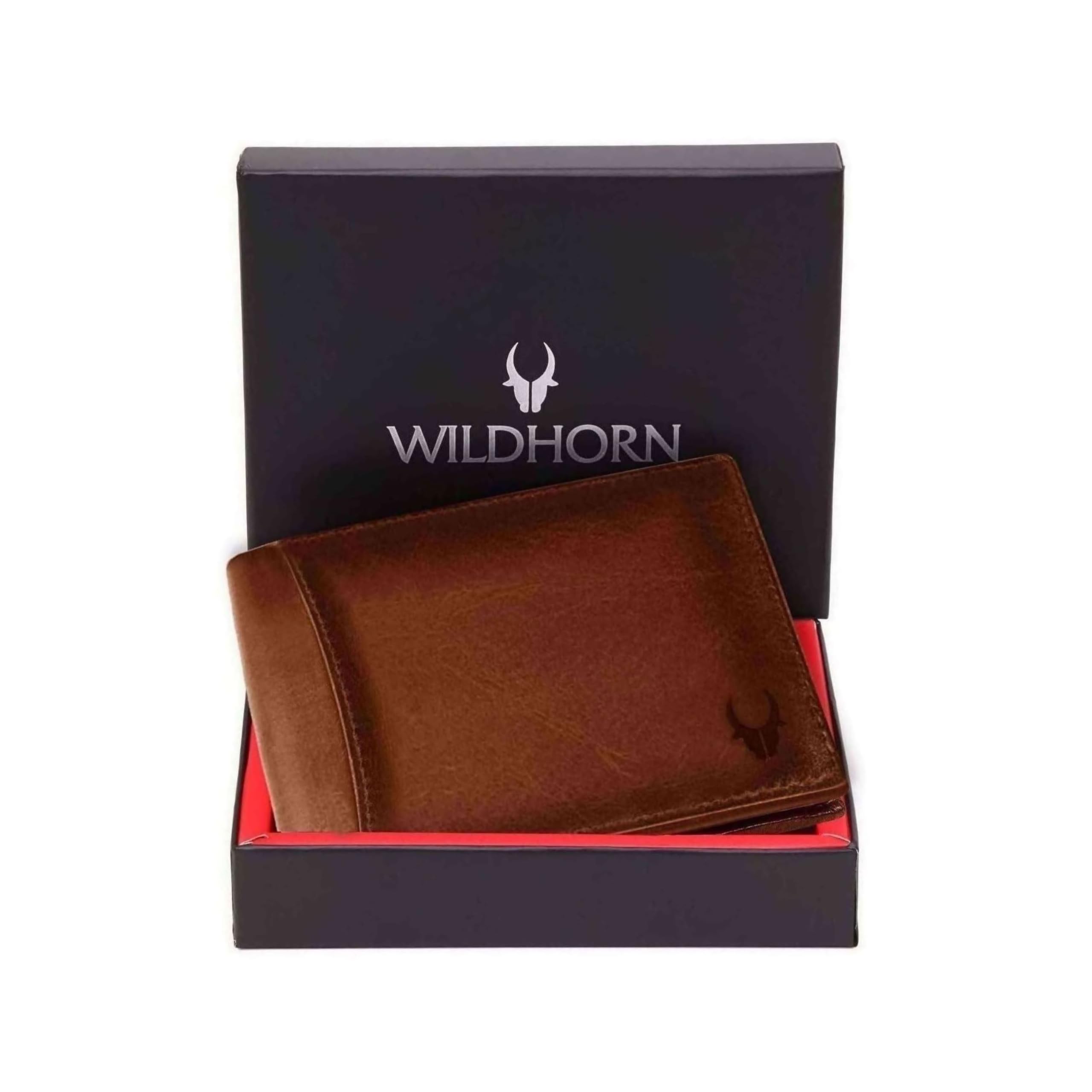 WildHorn Rfid Protected Leather Wallets For Men I 9 Card Slots I 2 Currency & Secret Compartments I 1 Zipper & 3 Id Card Slots, Tan