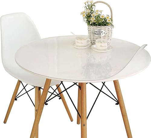Mantel de plástico transparente fuerte de 0.079 in, protector de mesa impermeable de PVC lavable para mesa de comedor, escritorio, varios tamaños,