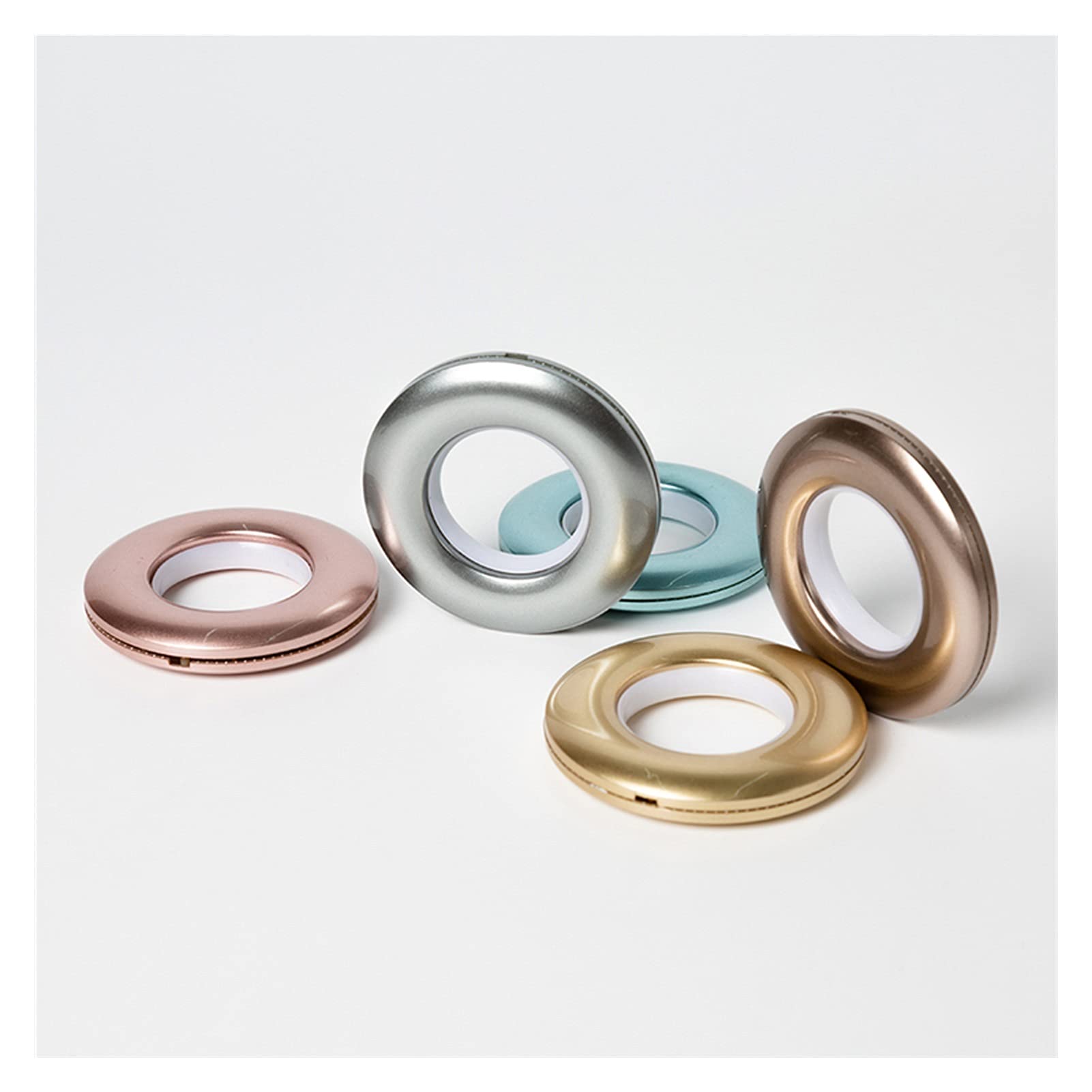 Anelli per Tende Silenziatore per aste per Tende Anello Scorrevole Diametro Interno 1,7 Pollici Anello Occhiello per Tende Ispessimento Accessori per Tende in plastica Anelli per Tende da Doccia (Co