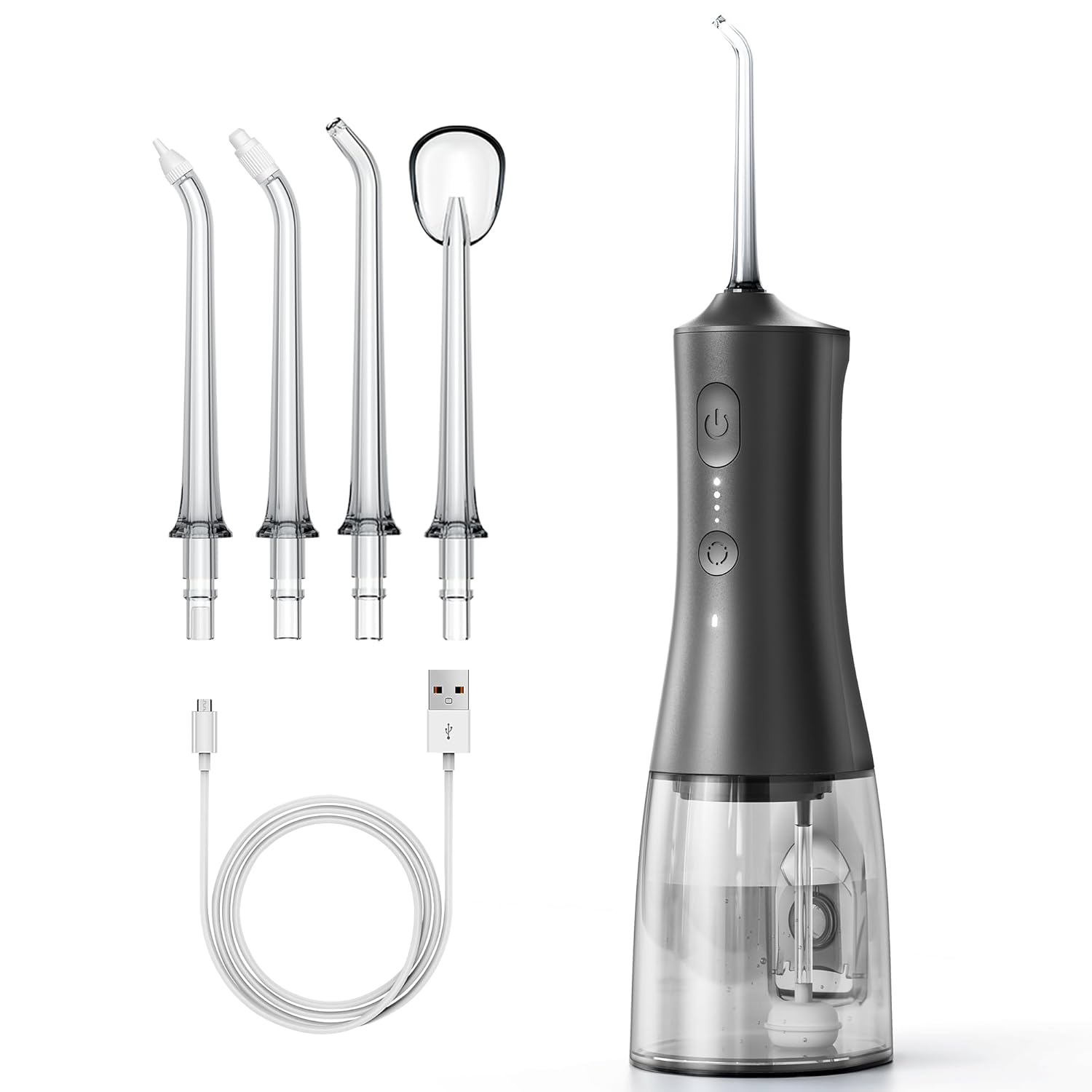 Water Dental Flosser Teeth Pick Portable Cordless Oral Irrigator 300ML Rechargeable Travel Irrigation Cleaner IPX7 Waterproof Electric Flossing