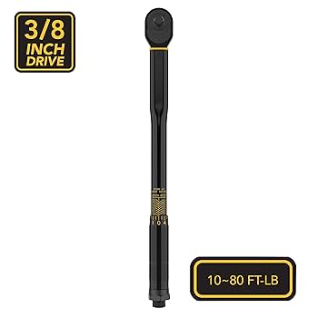 LEXIVON 3/8-Inch Drive Click Torque Wrench 10~80 Ft-Lb/13.6