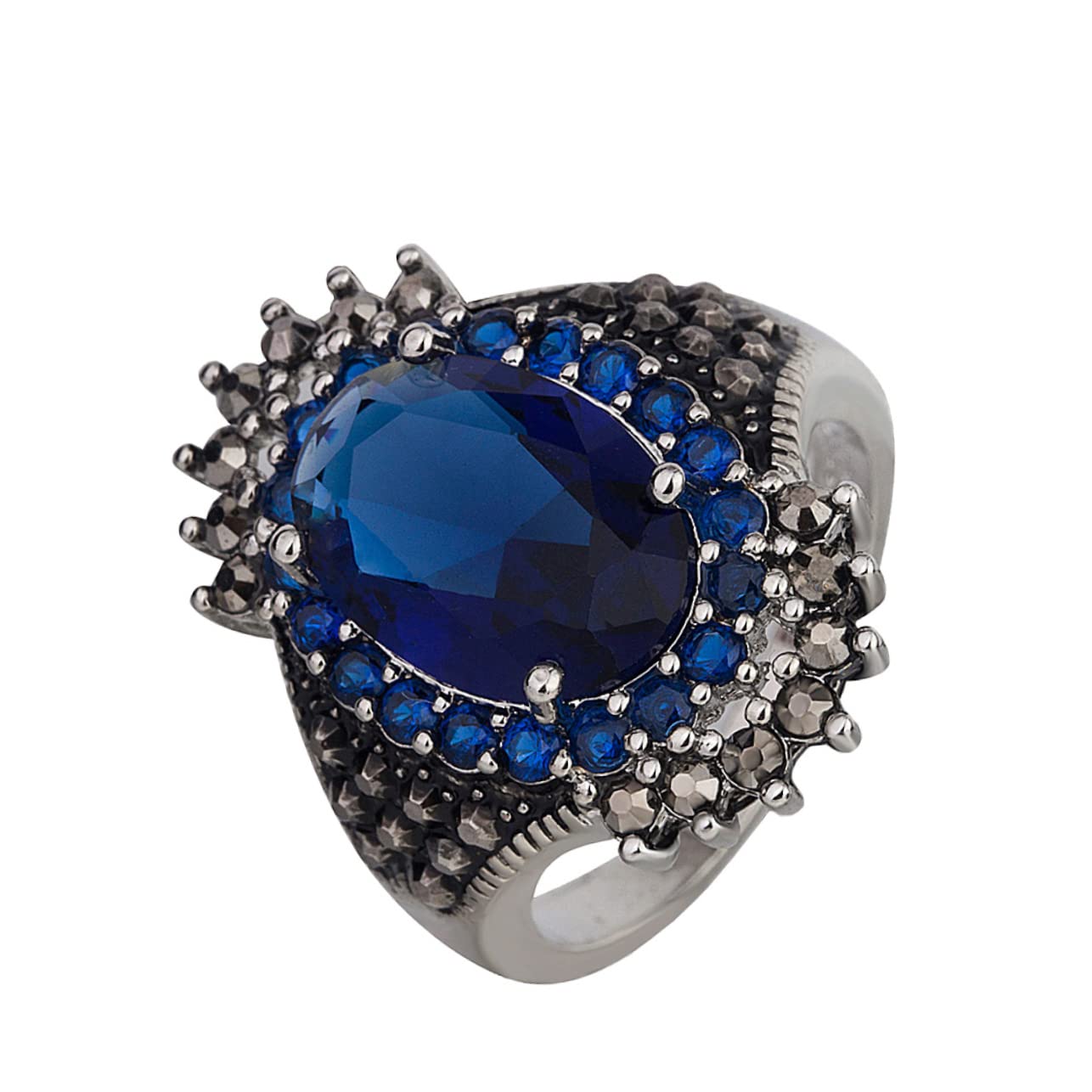 GAROZATION Fine Craftsmanship Vintage Thai Silver Ring Comfortable Women's Finger Ring Ring Jewelry Fashion Design Stylish