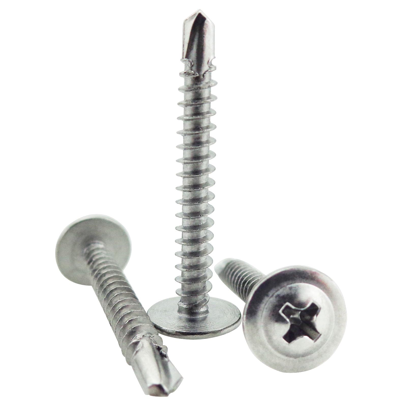 Stainless Steel Sheet Metal Screws - 100 Pack -10