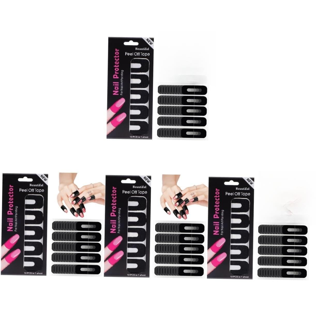 4 Set Sticker Protettivi Per Unghie Facili Applicare Superficie Antiscivolo Sicuri Per Gel Polish Unghie 100 Fogli*4