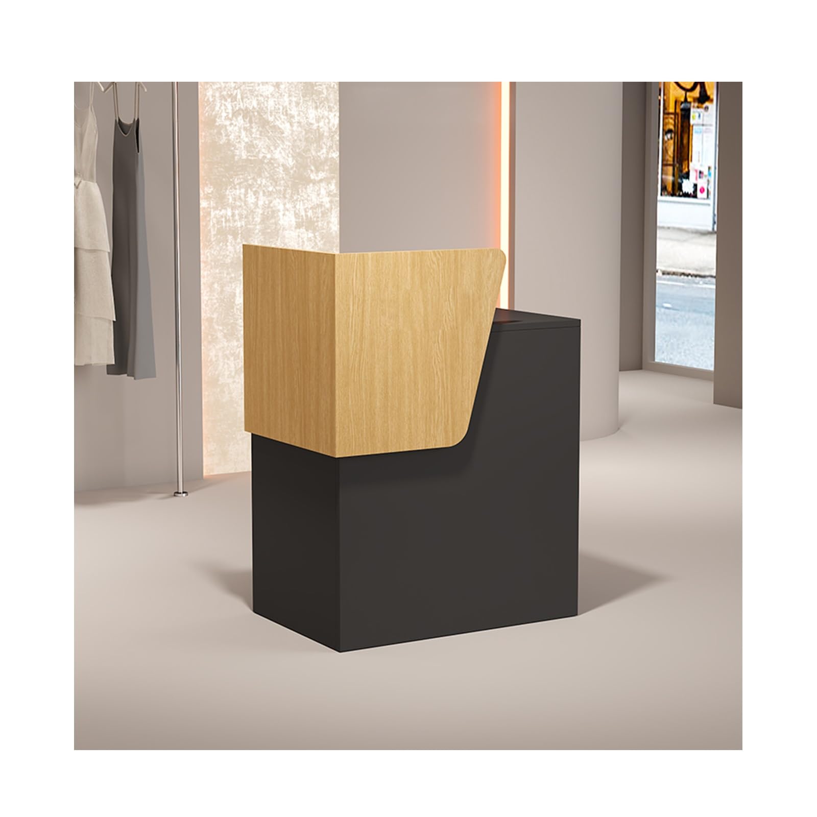 Tavolo da reception moderno per salone e vendita al dettaglio, semplice bancone per negozio di abbigliamento, banco cassa da 60 cm, per ufficio e negozio (23,6 pollici)