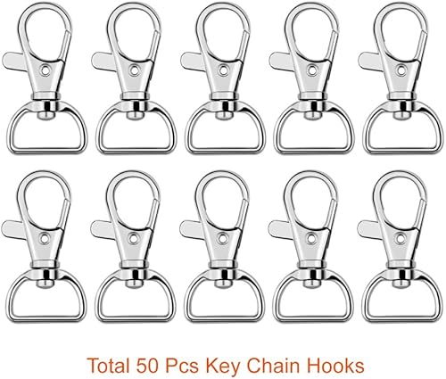 Miniatura 2 de PAXCOO 100 ganchos para llavero con llaveros (tamaño grande)