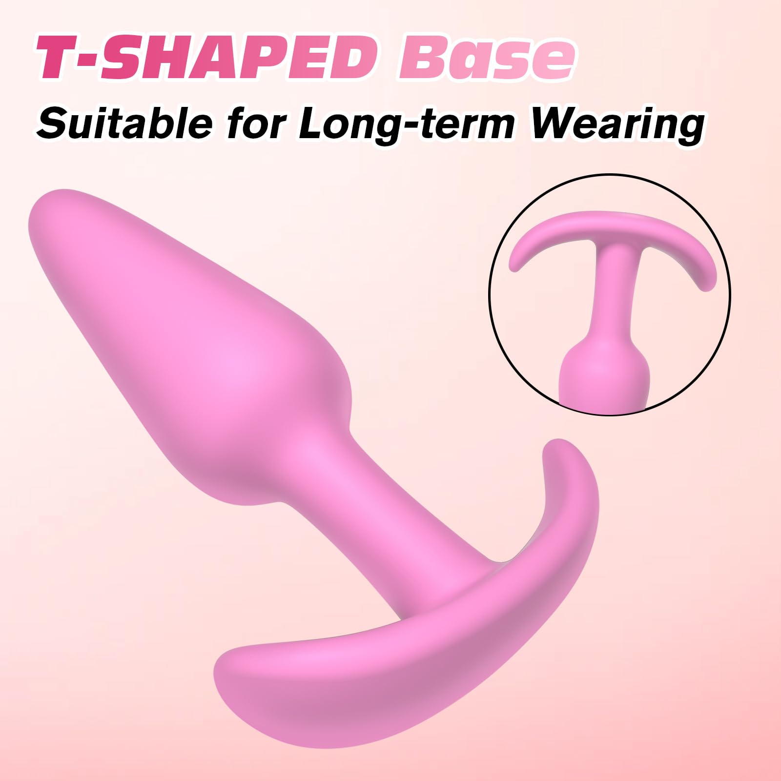 4PCS Silicone Anal Butt Plug Set, Beginner to Advanced, Trainer Kit with Flared Base for Women, Men Comfortable Long-Term Wear, Premium Training Sets, Sex Toys for Couples: Cone 4pcs set pink