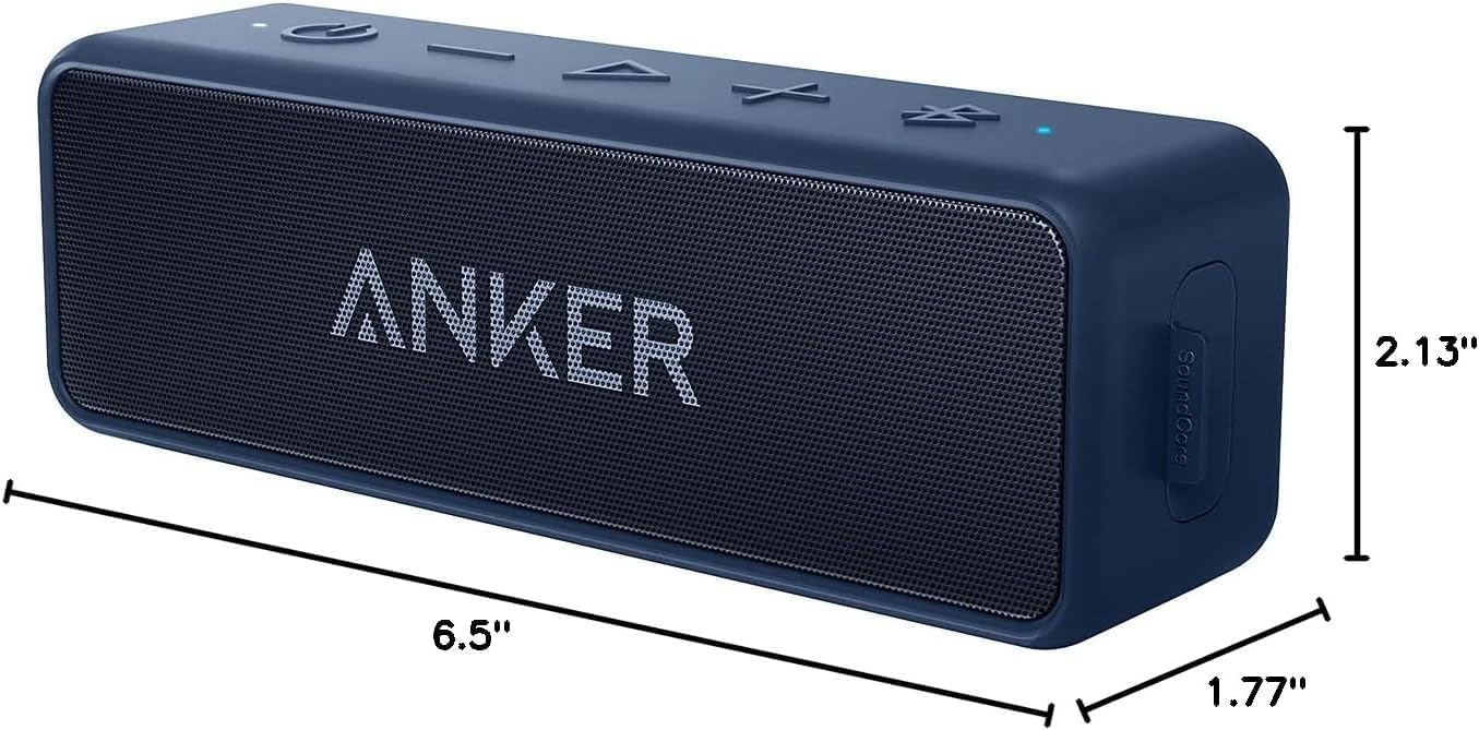 Anker Soundcore 2 Portable Bluetooth Speaker with Stereo Sound, Bluetooth 5, Bassup, IPX7 Waterproof, 24-Hour Playtime, Wireless Stereo Pairing, Speaker for Home, Outdoors, Travel ClimatePartner certified - imagen 6