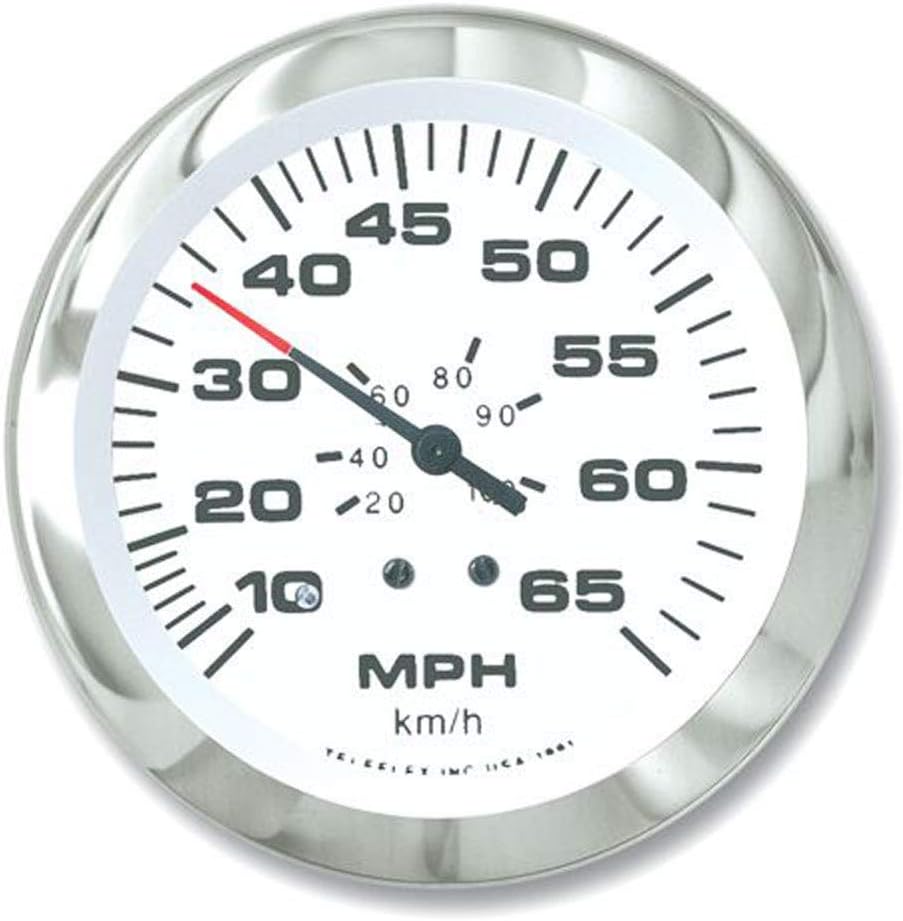 Sierra International 65510P Lido Pitot Type 10 to 65 Mph Dial Range Scratch Resistant Speedometer Kit, 3"