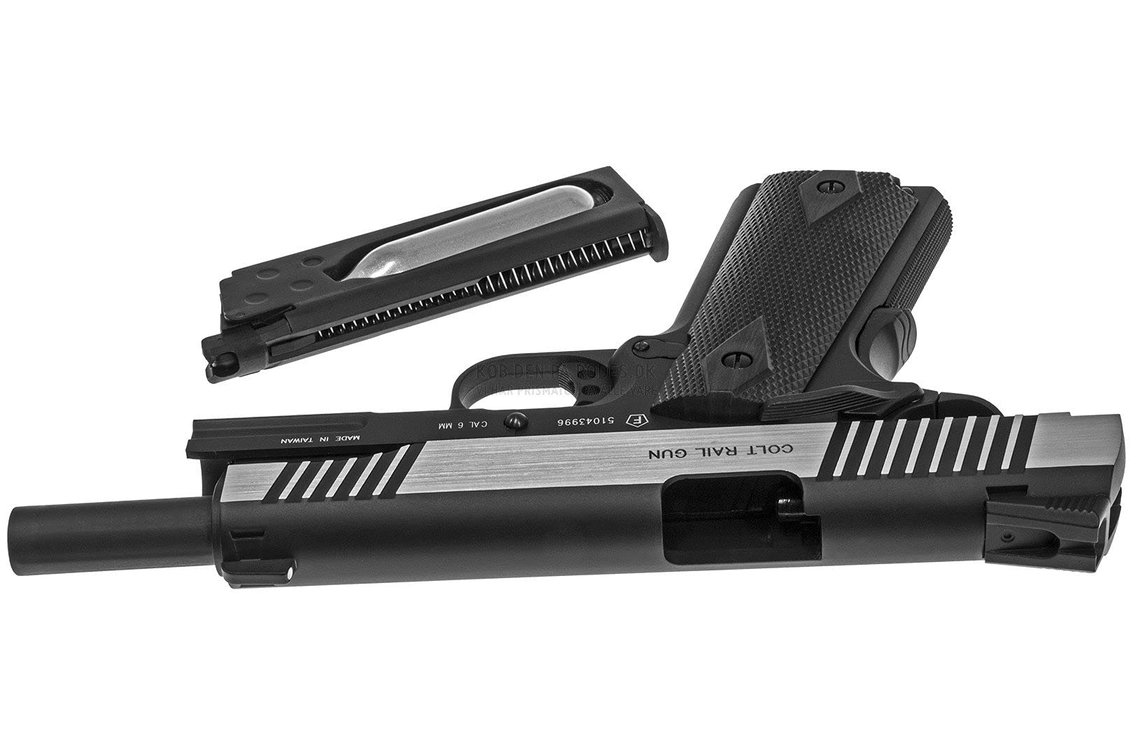 Colt 1911 Rail Gun Bicolor GBB CO2 6mm Pistola Airsoft Calibre 6mm