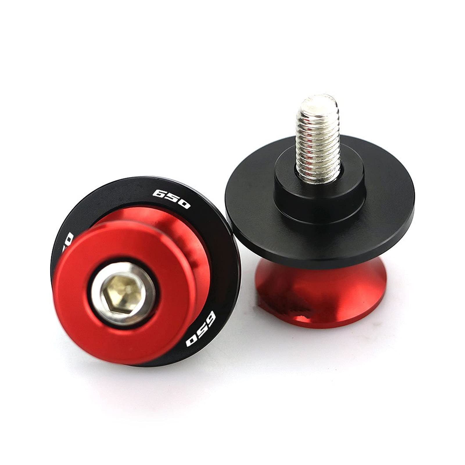 Sliders M8 de bras oscillant rouge pour stabiliser et lever la Ninja 650