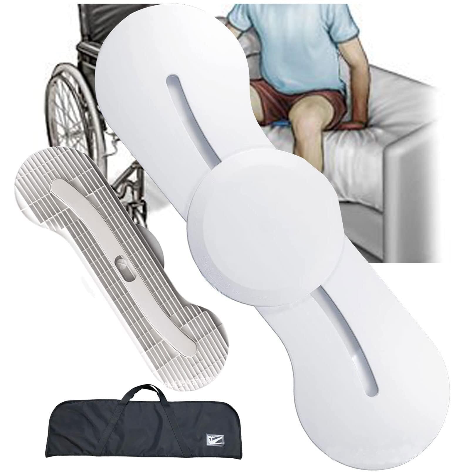 Tabla deslizante para transferencia de silla de ruedas para silla de ruedas, tabla deslizante a transferencia de silla de ruedas, disco deslizante, para adultos mayores, de silla de ruedas a cama,