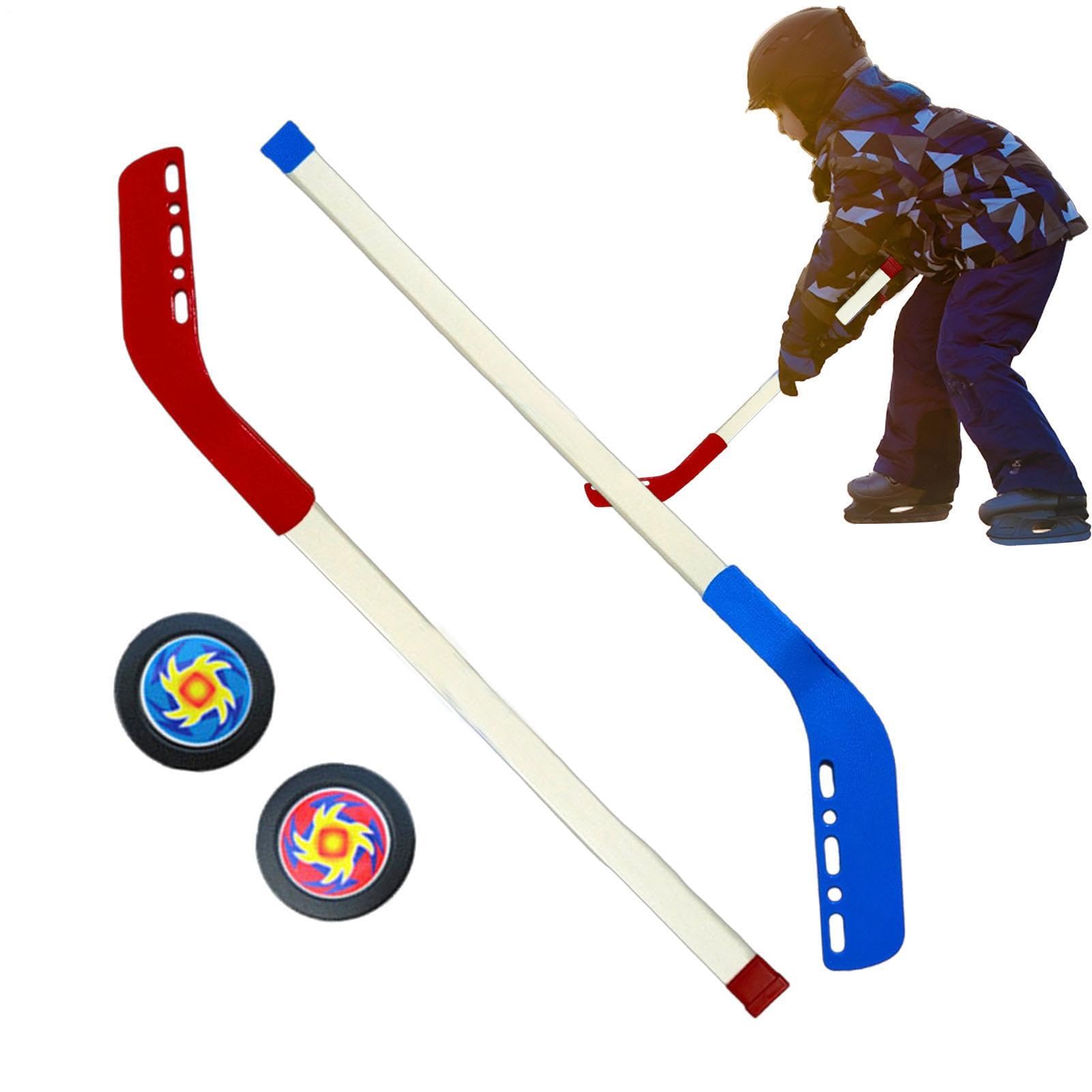 Bastoni da hockey su ghiaccio per bambini, Set di mazze e palline da street hockey per bambini, Attrezzatura per l'allenamento 'hockey giovanile, set per iniziare l'hockey, regali di complean