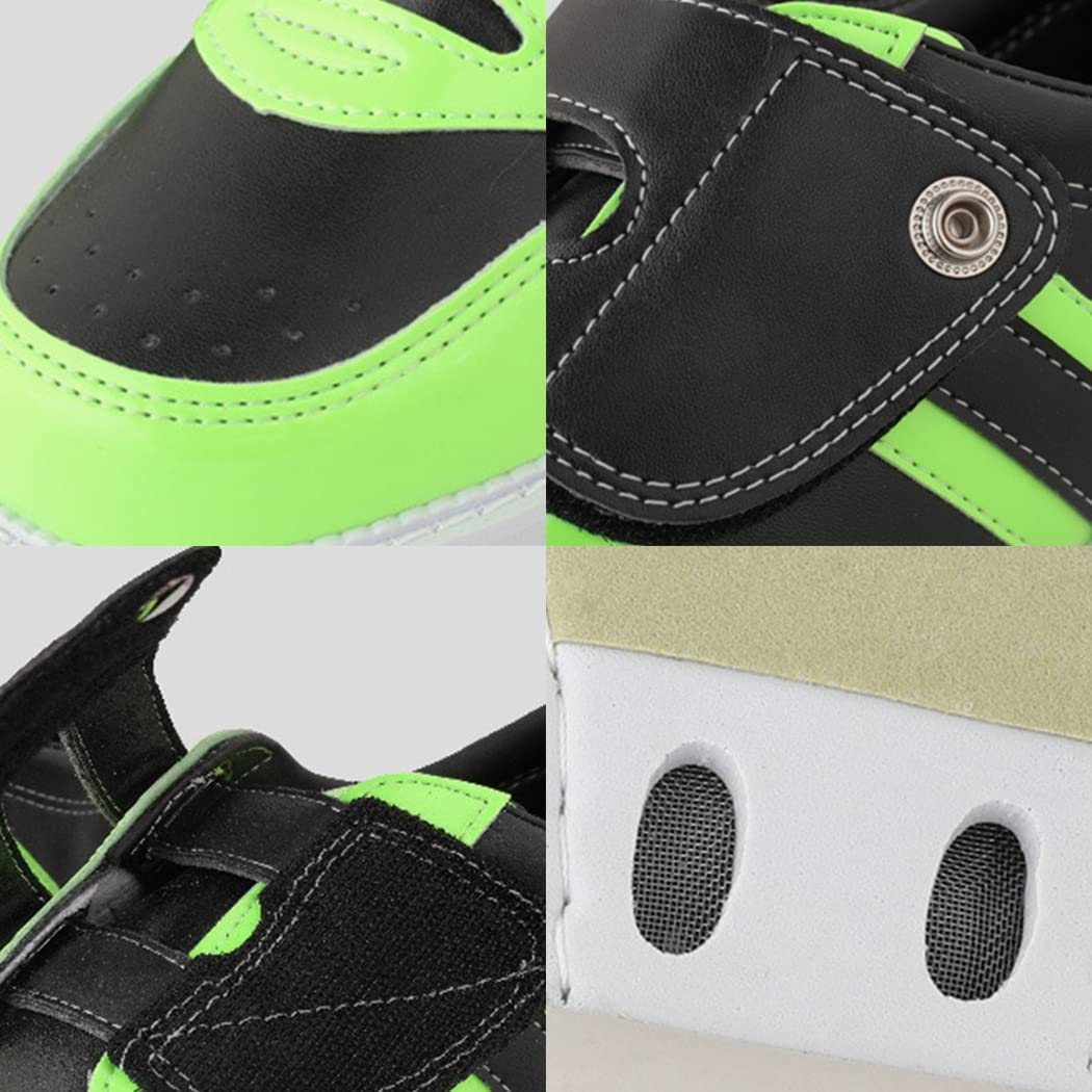 Bowlingschuhe Leichte, Atmungsaktive Bowlingschuhe Für Herren Und Damen Mit Magic-Sticker-Verschluss Verschleißfeste Dämpfung