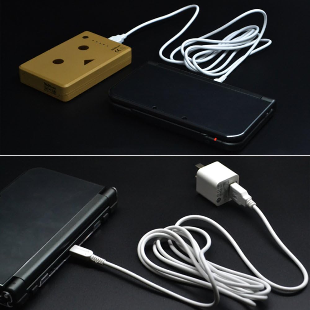 USB Charging Cables Compatible Nintendo 3DS, 3DS XL, AFUNTA 2 Pack USB Charger Cord Compatible 3DSXL, 10ft/3m - White