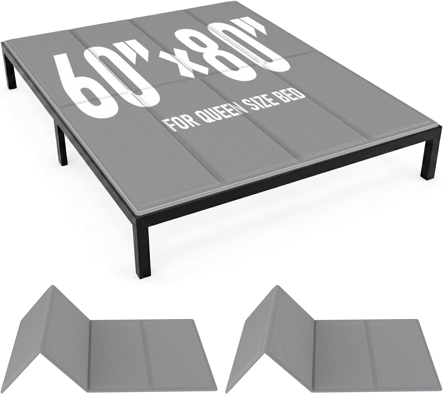 Bunkie Board Queen Size (60x80''), 10mm Bed Boards for Under Mattress, Breathable, Noise Minimizing, Moisture Resistant Bunkieboards, Heavy Duty Bed Support Board for Platform & Slatted Frames