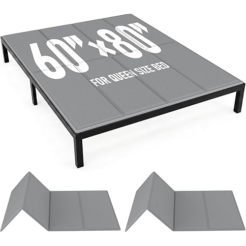 Bunkie Board Queen Size (60x80''), 10mm Bed Boards for Under Mattress, Breathable, Noise Minimizing, Moisture Resistant Bunkieboards, Heavy Duty Bed Support Board for Platform & Slatted Frames