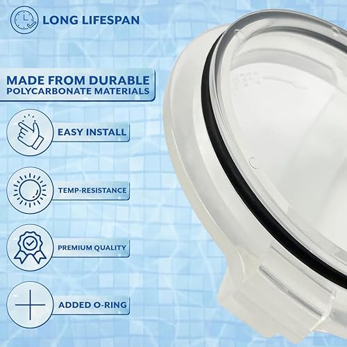 Miniatura 4 de Poolzilla Powerflo - Tapa de repuesto para bomba de piscina SPX1500D2A, 3 tapas duraderas de grado profesional para cubierta Hayward Power-Flo,