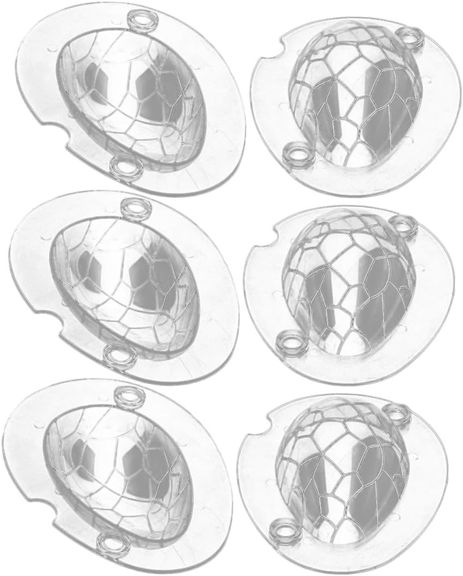 Dinosaur Egg Chocolate Mold Set, Plastic Easter Egg Candy Baking Mold, Egg-shaped Dinosaur Candy Maker for DIY Cake Decoration, 3 Sets for Holiday Baking