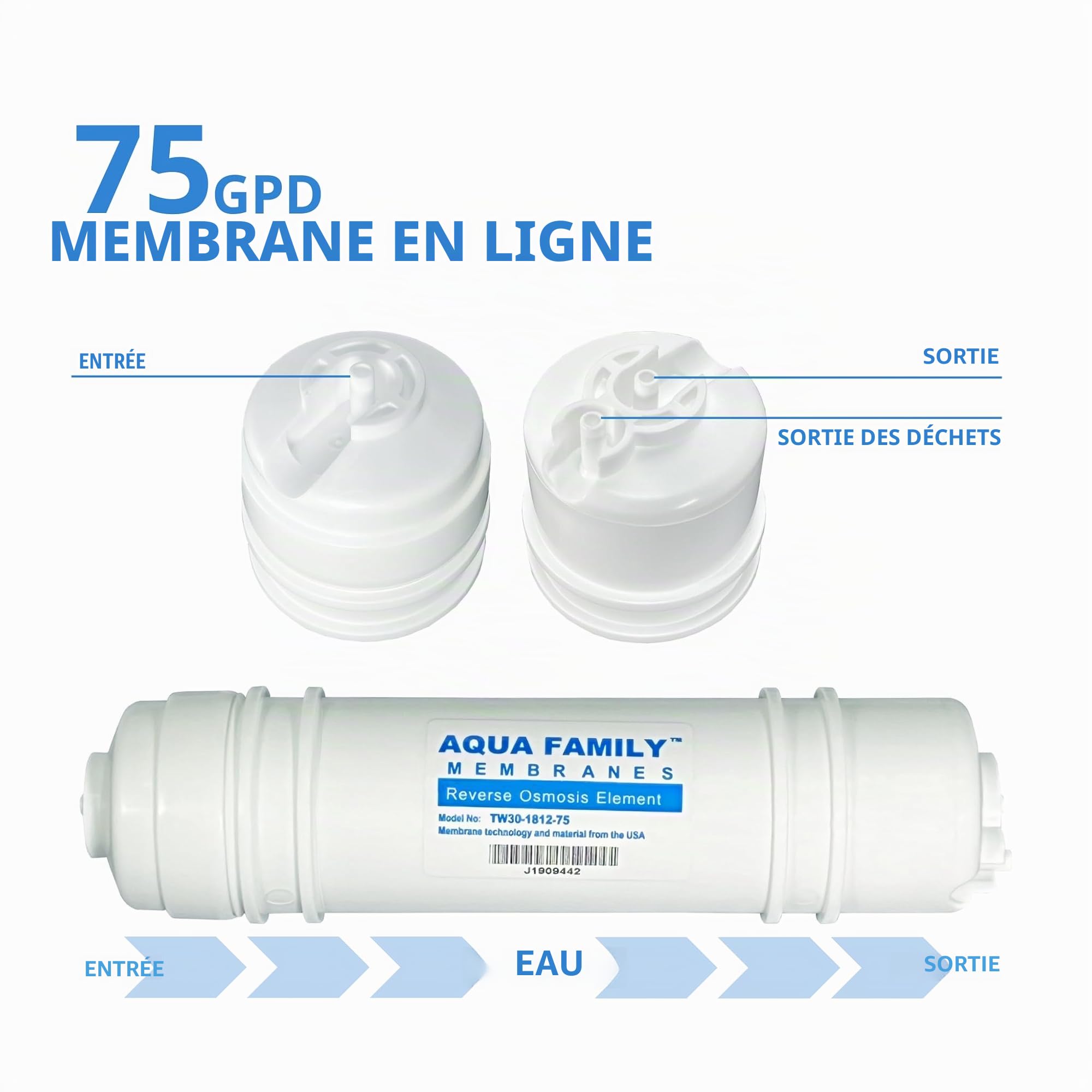 Depuragua - Osmoseur Inverse Moon 6 Étapes | Pompe de Surpression Osmose Inverse | Membrane 75 GPD 300 Litres/Jour | Reminéraliseur, Robinet Luxe, Acier Inoxydable