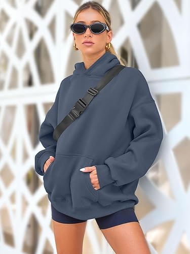 Miniatura 3 de AUTOMET Womens Oversized Sweatshirts Fleece Hoodies Long Sleeve Shirts Pullover Fall Clothes with Pocket